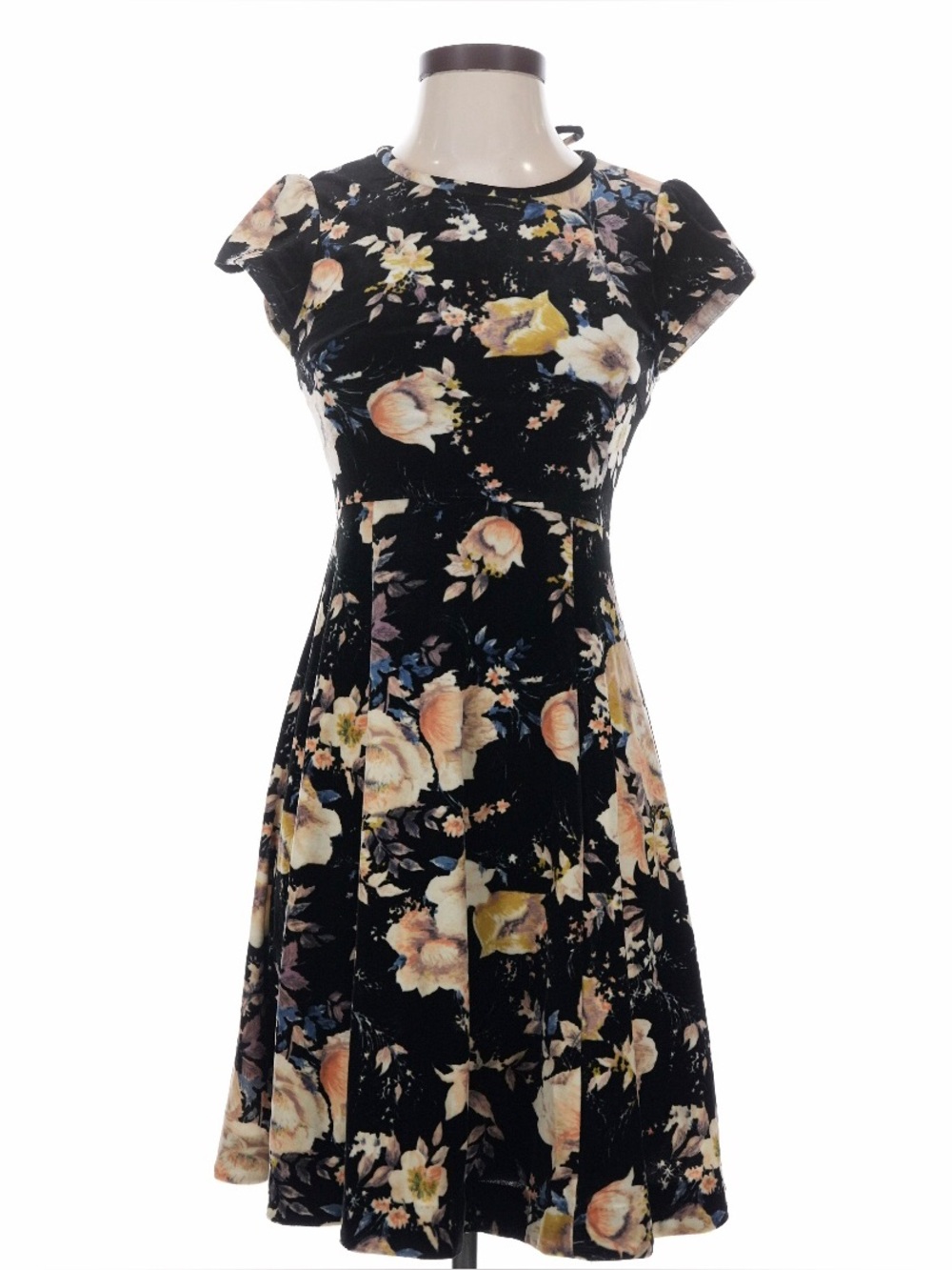 Snidel Black Floral Fit-and-Flare Dress - Women